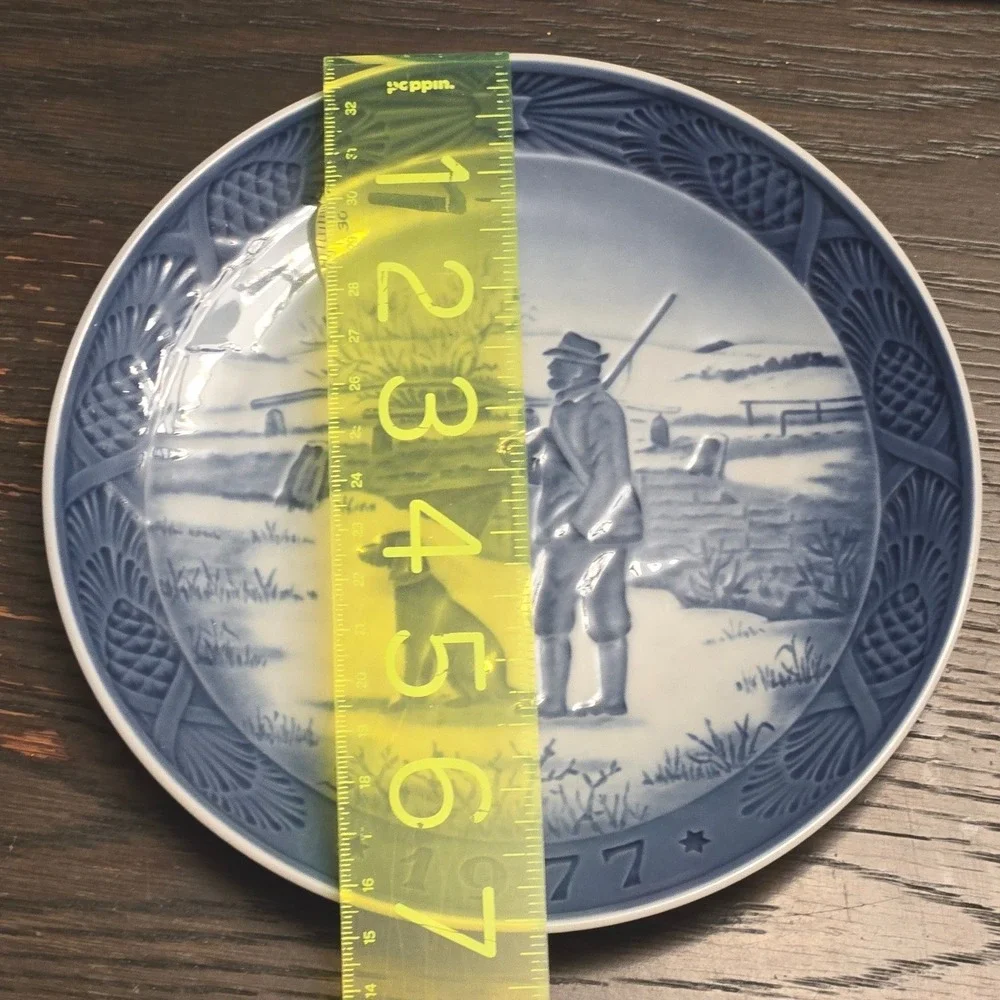 1977 Royal Copenhagen Immervad Bridge Blue White Porcelain Collector Plate